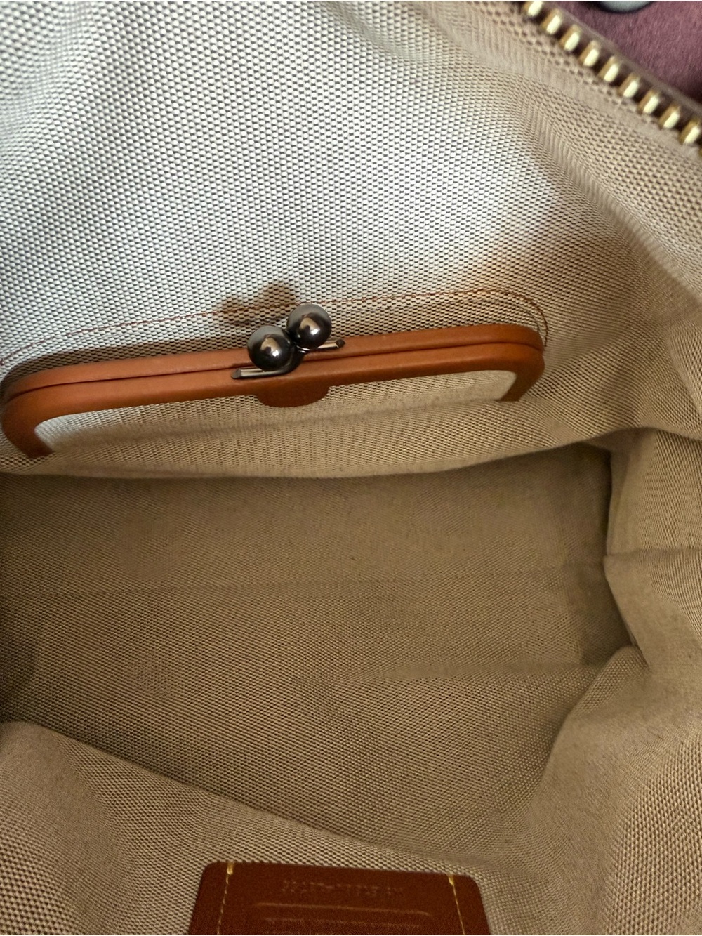 Coach 2nd Generation 1941 Rogue 31 Handbag Heather Grey/Oxblood Suede EXCELLENT - Picture 10 of 16
